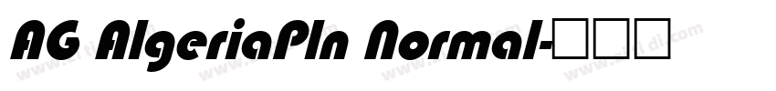 AG AlgeriaPln Normal字体转换